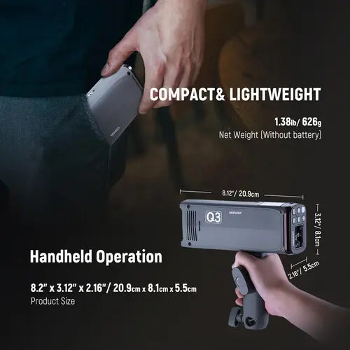 Neewer Q3 200Ws 2.4G TTL Flash Strobe Basic Kit Lighting With Diffuser