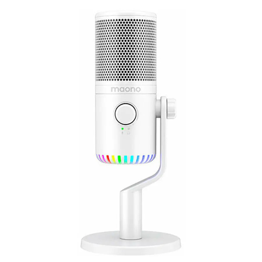Maono DM30 RGB Gaming USB Microphone - White