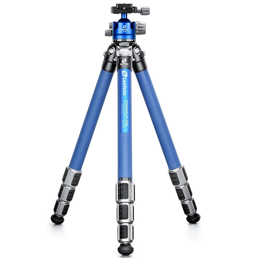 Leofoto LP-324C Carbon Fiber Tripod with LH-40 Ball Head Blue Poseidon