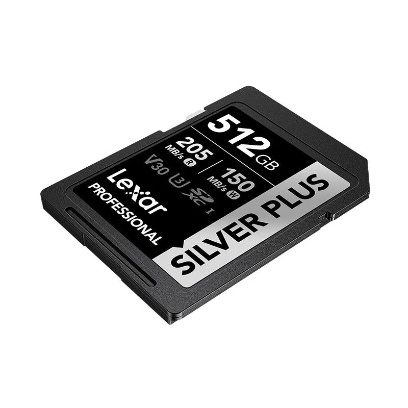 Lexar 512GB Professional SDXC SILVER PLUS UHS-I Memory Card 205MB/s
