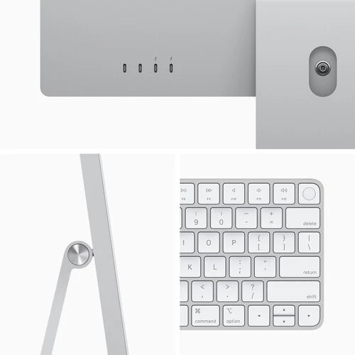 Apple iMac 24 Inch M1 chip  with Retina 4.5K display with 8core CPU and 8core GPU, 512GB Silver MGPD3ID/A