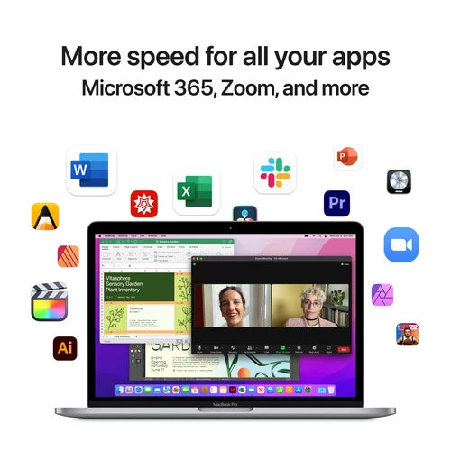 Apple MacBook Pro M2 13Inch M1 8-Core CPU and 10-Core GPU 256GB SSD Space Grey - MNEH3ID/A