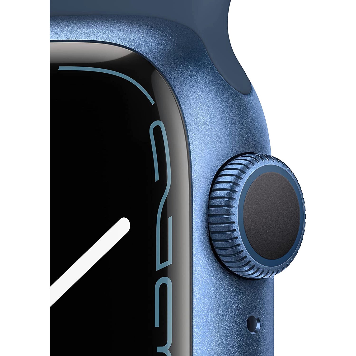 Apple Watch Series 7 GPS, 45mm Blue Aluminium Case with Abyss Blue Sport Band MKN83ID/A