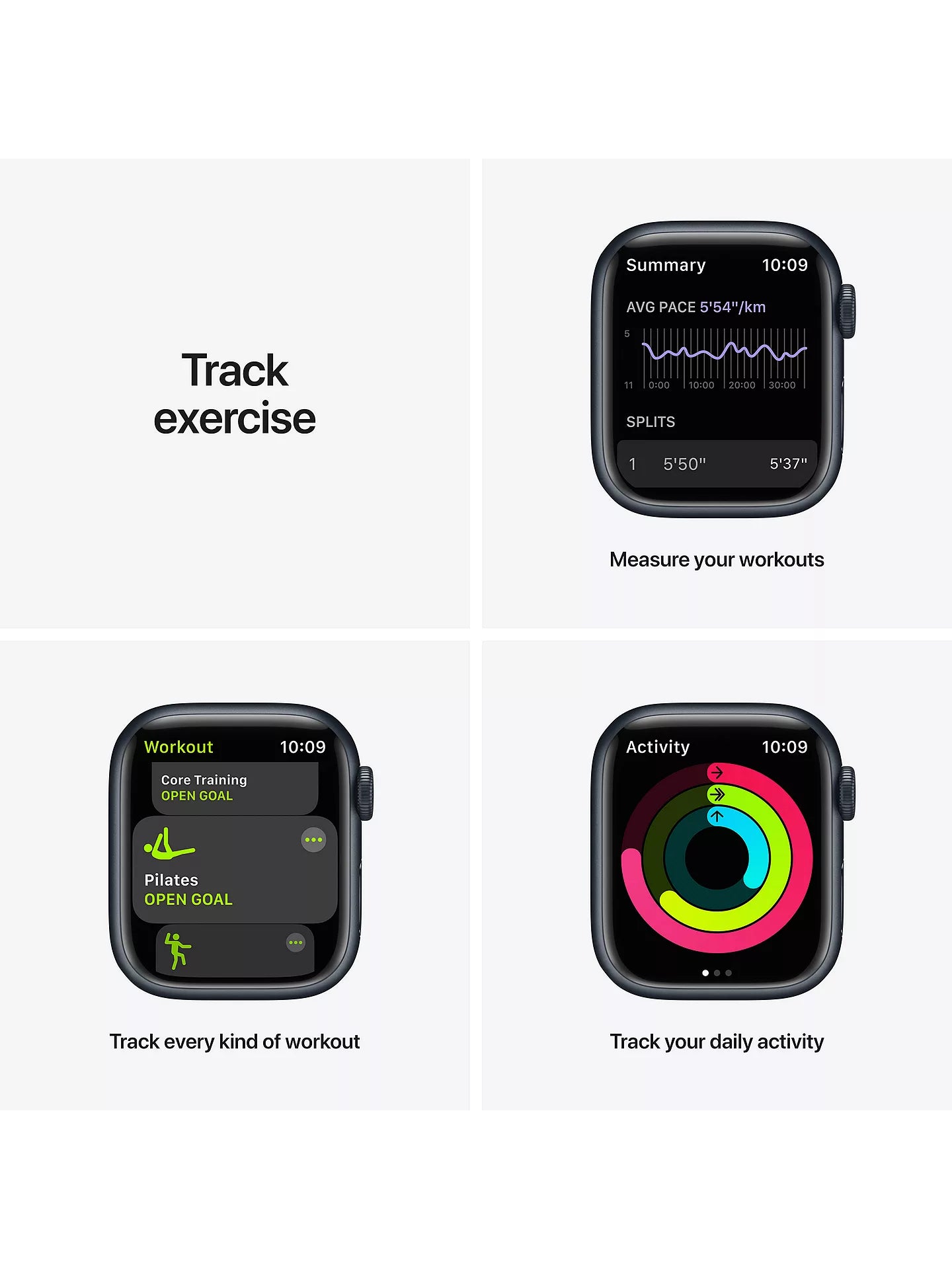 Apple Watch Nike Series 7 GPS, 41mm Midnight Aluminium Case with Anthr
