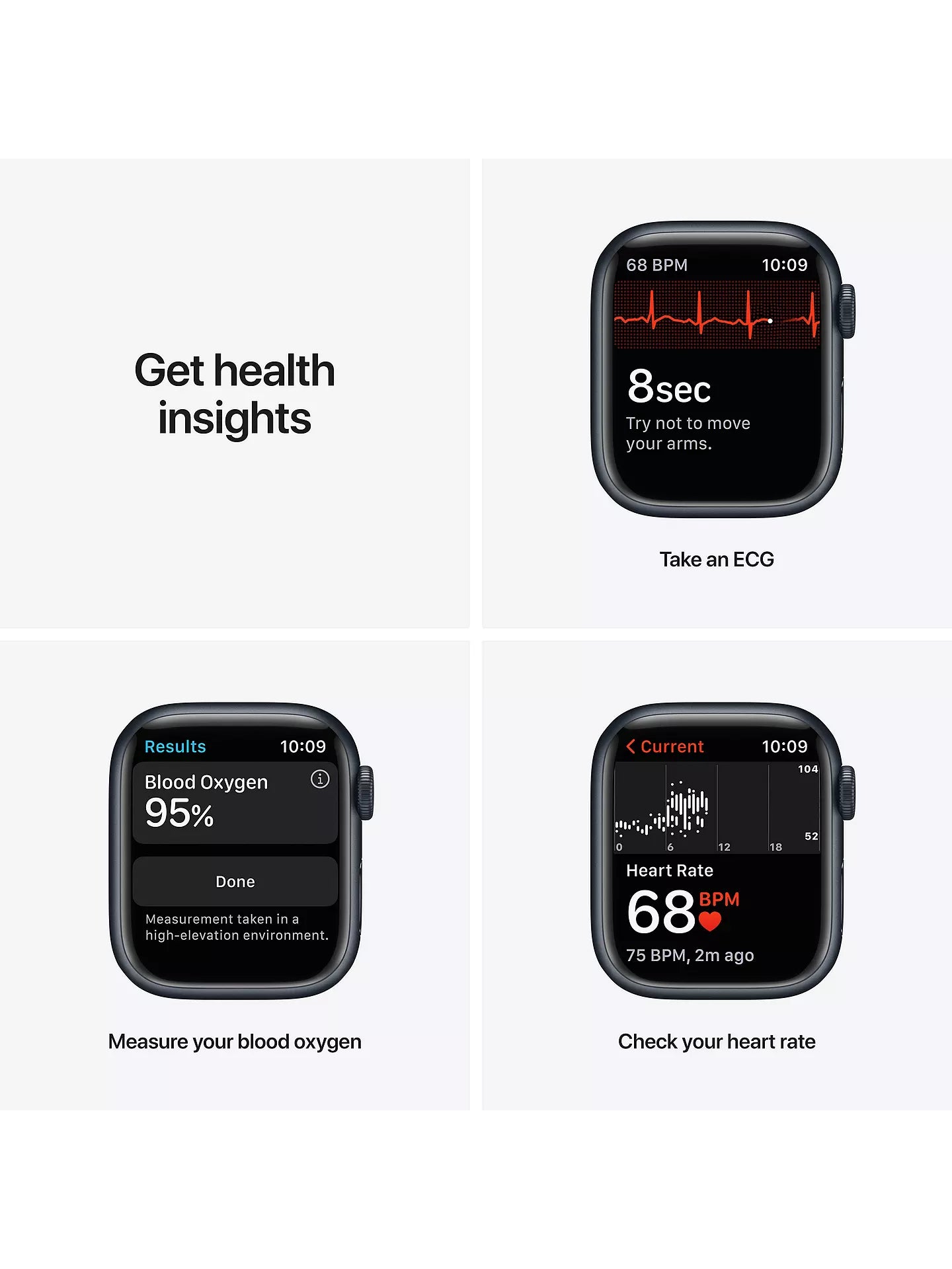 Apple Watch Nike Series 7 GPS, 41mm Midnight Aluminium Case with Anthracite/Black Nike Sport Band MKN43ID/A