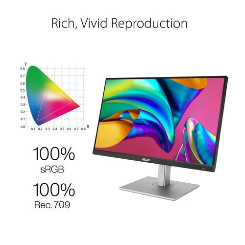 ASUS ProArt Display PA279CV 27 4K HDR UHD (3840 x 2160) Monitor, IPS, 100% sRGB