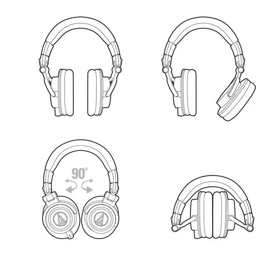 Audio Technica ATH-M50x Professional Monitoring Headphones