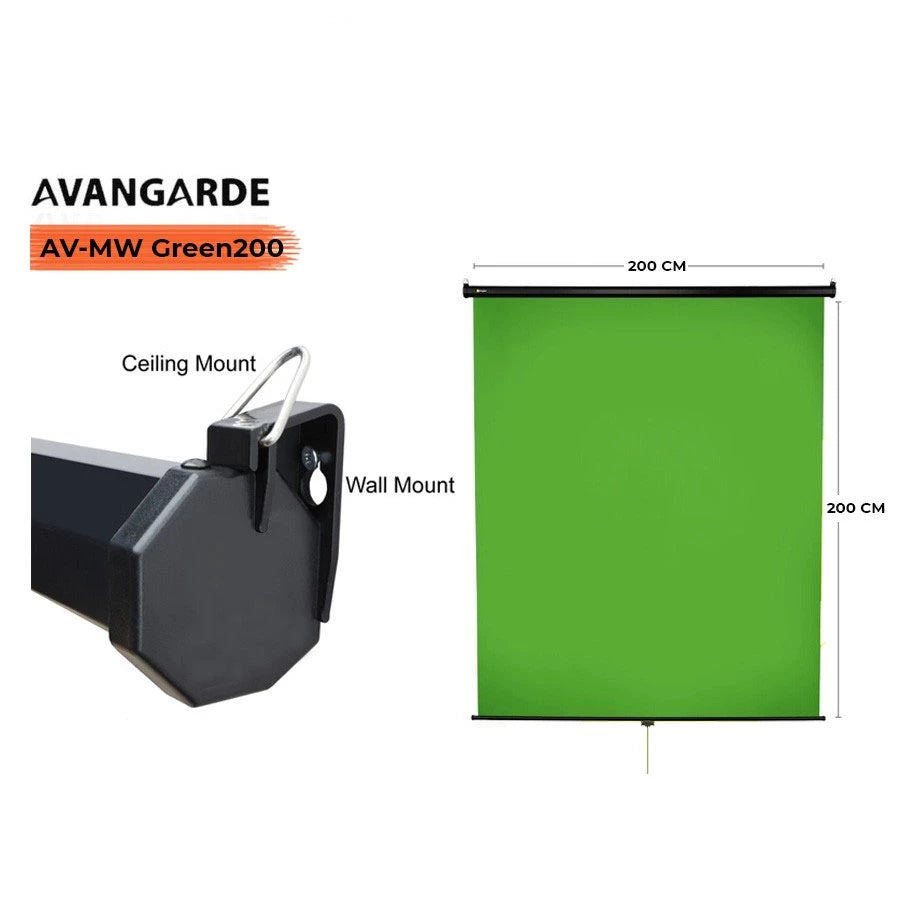 Avangarde AV-MW Green200 Manual Wall Green Screen 203x200cm