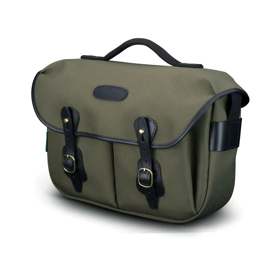 Billingham HADLEY SMALL PRO CAMERA BAG Sage FibreNyte / Black Leather (Olive Lining)