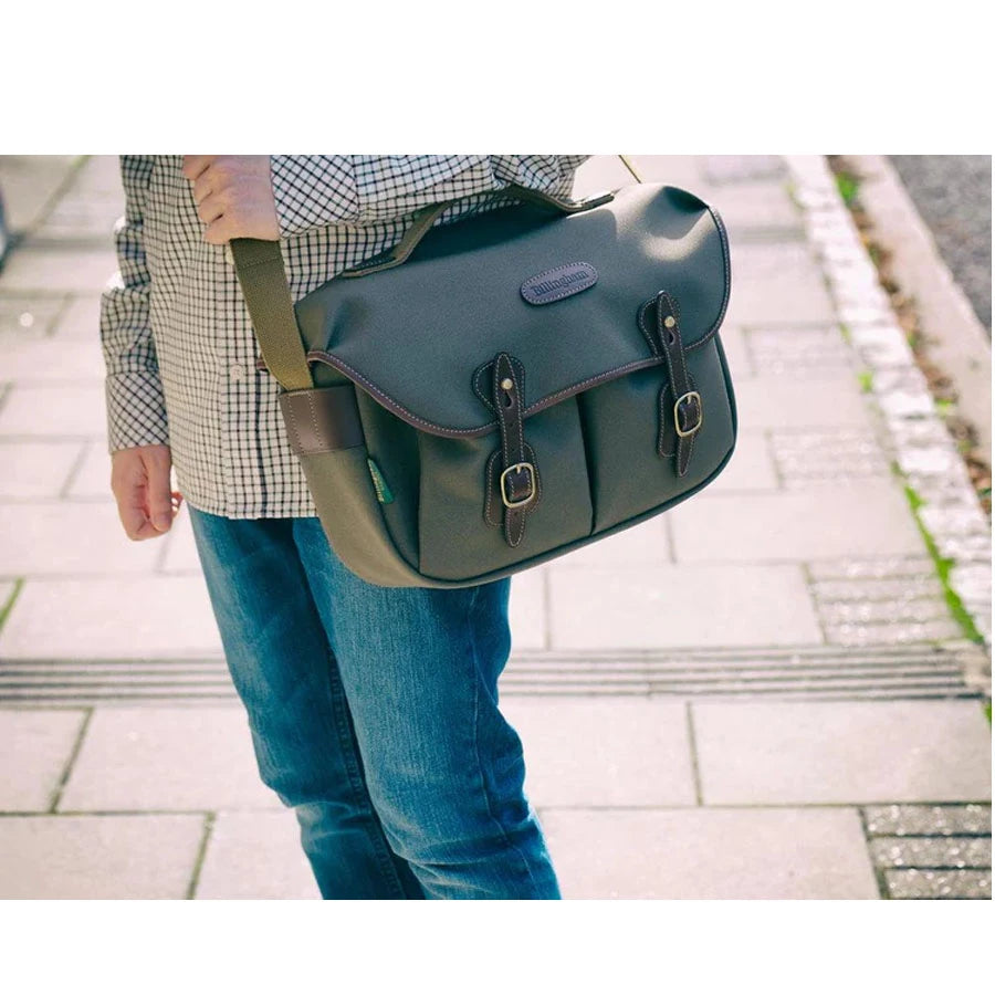 Billingham HADLEY PRO 2020 CAMERA BAG Sage FibreNyte / Black Leather (Olive Lining)