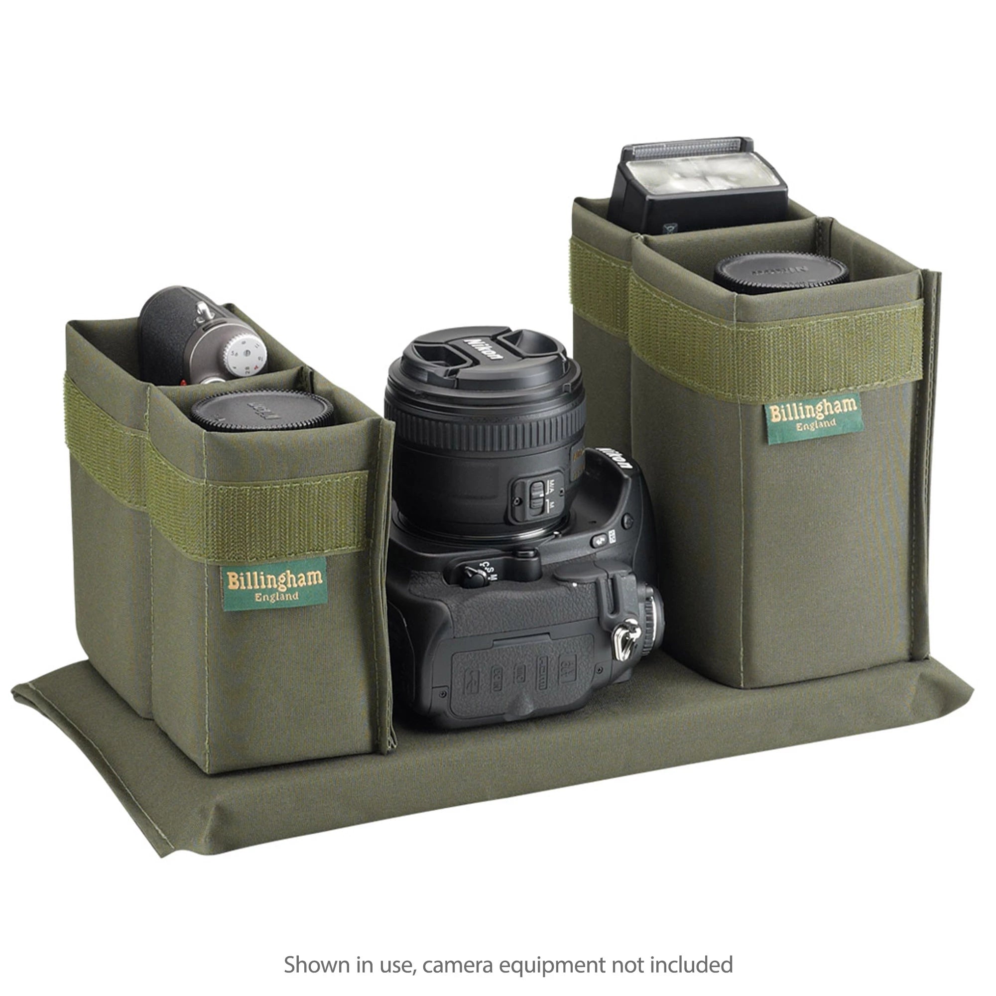 Billingham 225 MKII Camera Tablet Bag - Sage Fibrenyte/Chocolate