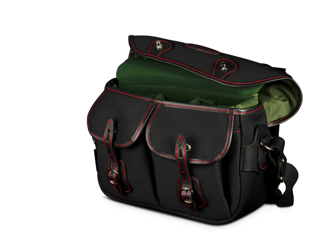 Billingham 50 Years Hadley Small Pro - Black/Black with Red Stitching Camera Bag