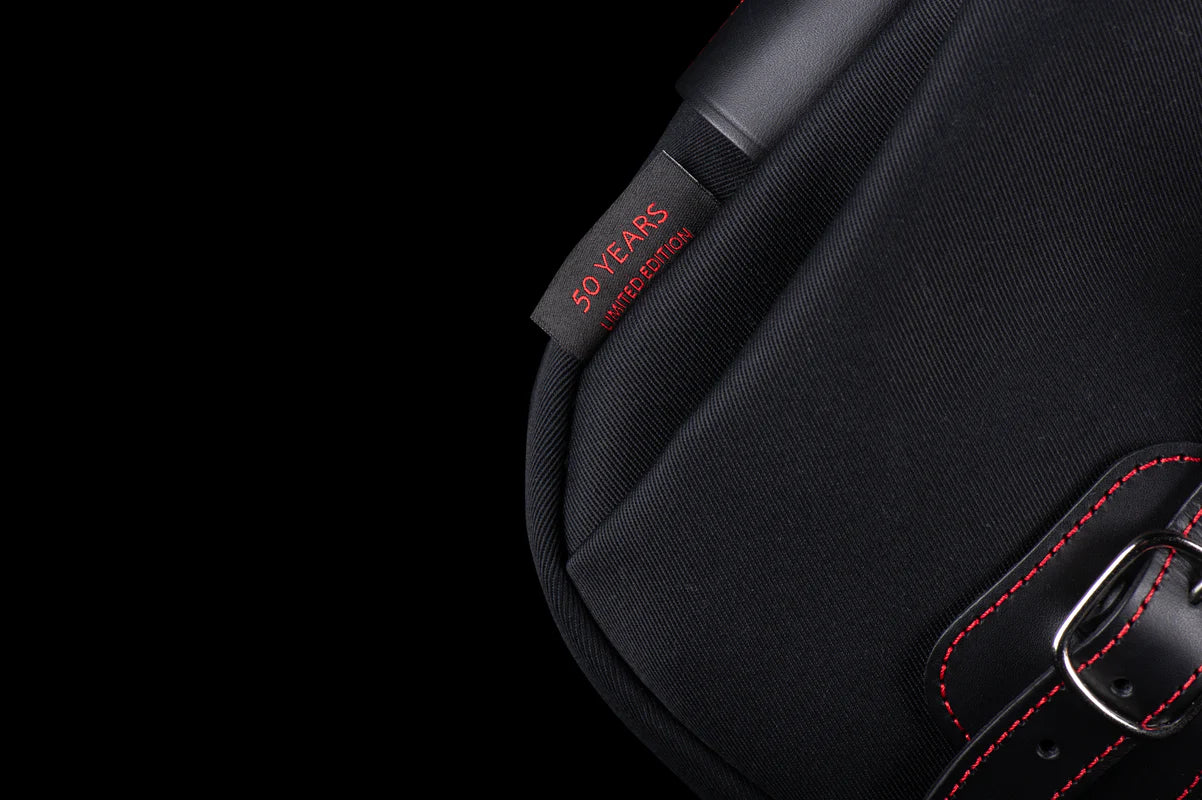 Billingham 50 Years Hadley Digital - Black/Black with Red Stitching Camera Bag