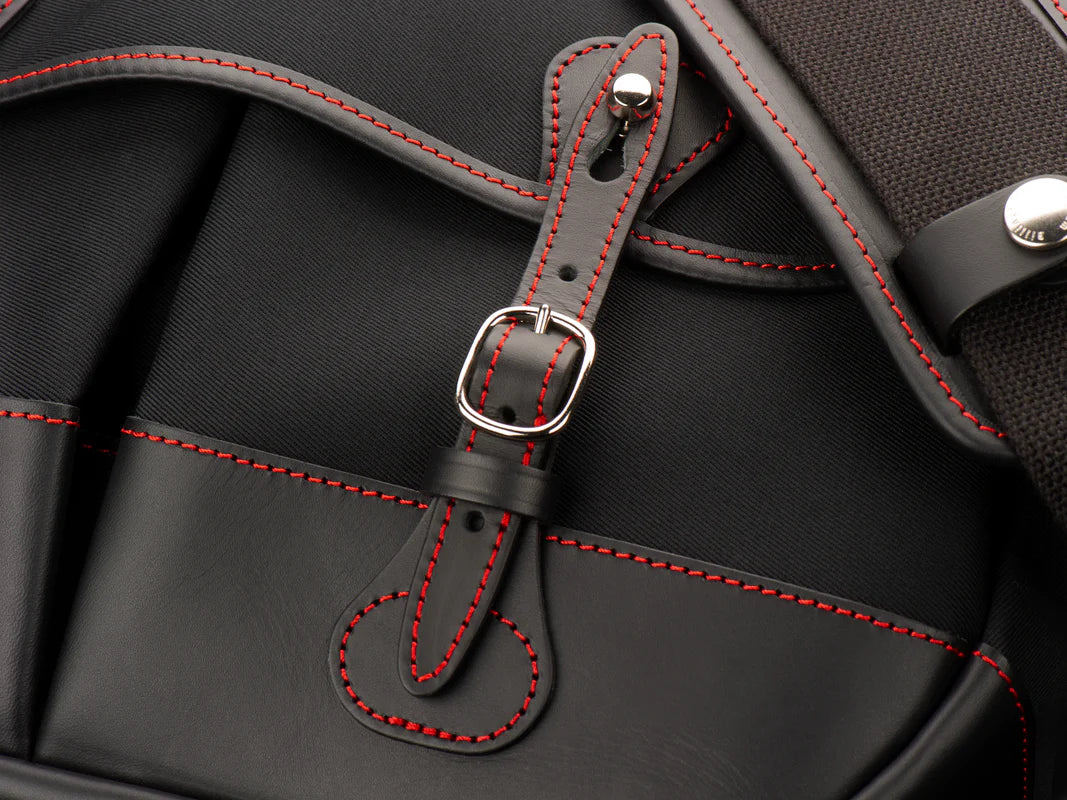 Billingham 50 Years Mini Eventer - Black/Black with Red Stitching Camera Bag