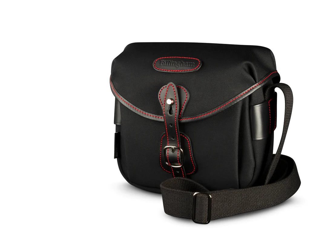 Billingham 50 Years Hadley Digital - Black/Black with Red Stitching Camera Bag