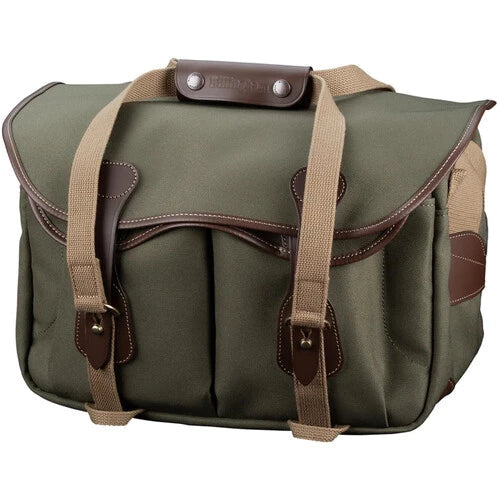 Billingham 335 MKII Camera/Laptop Bag Sage FibreNyte / Chocolate Leather