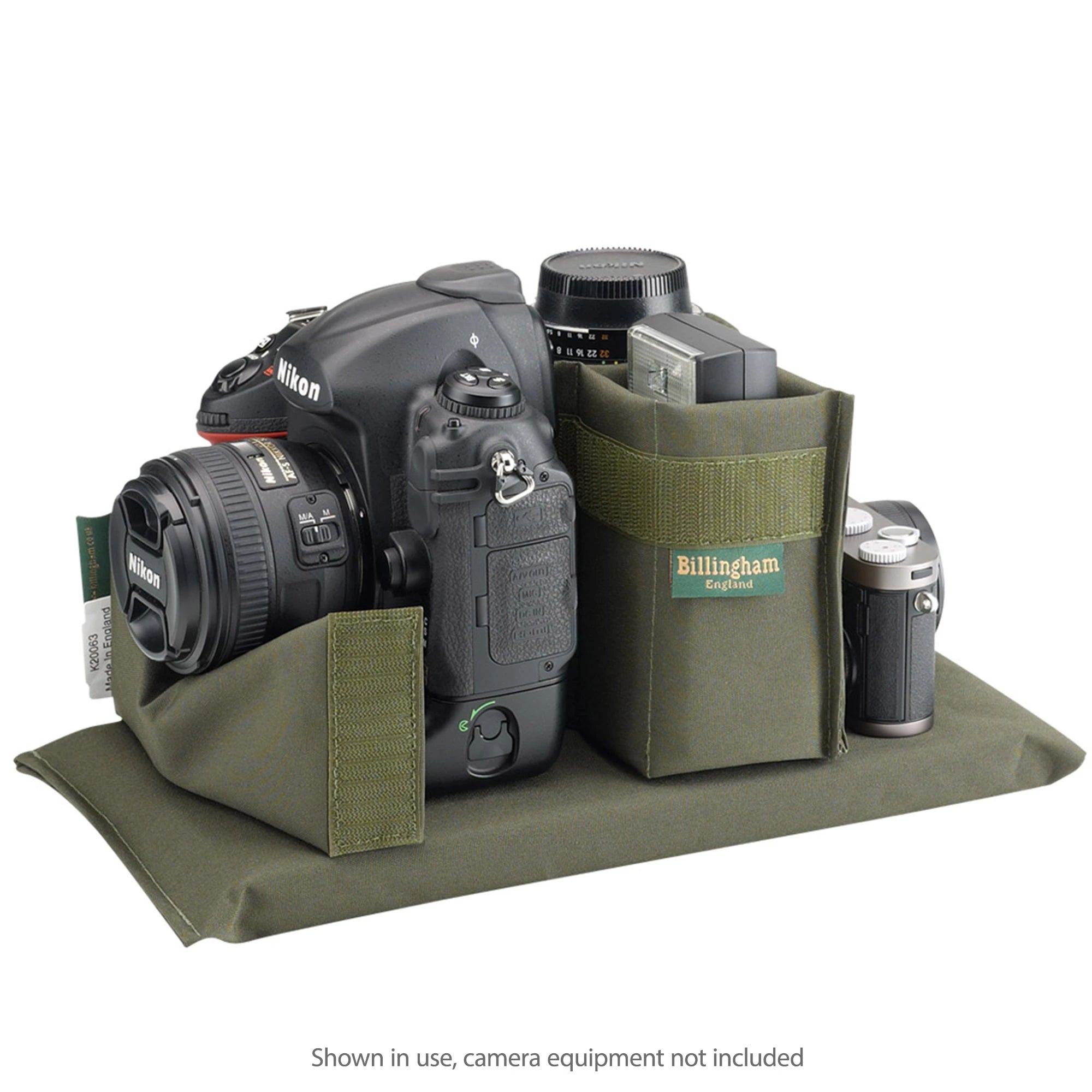 Billingham 225 MKII Camera Tablet Bag - Sage Fibrenyte/Chocolate
