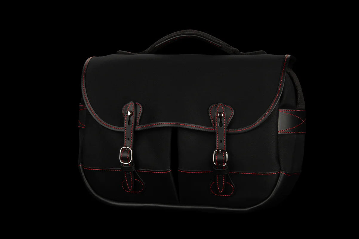 Billingham 50 Years Mini Eventer - Black/Black with Red Stitching Camera Bag