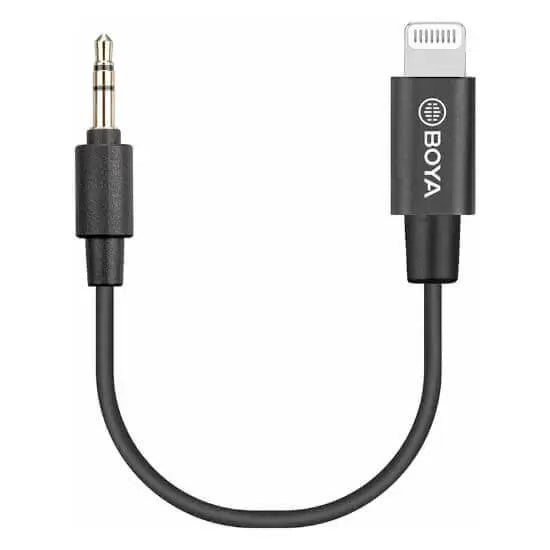 Boya BY-K1 3.5mm TRS (Male) to Lightning (Male) Audio Cable Adapter