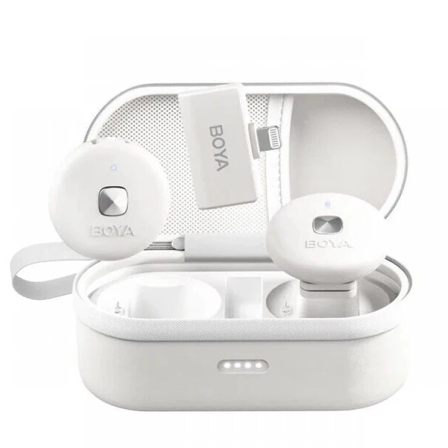 Boya OMIC-D 2-Person Wireless Microphone System with Lightning Connector for iOS Devices (White)