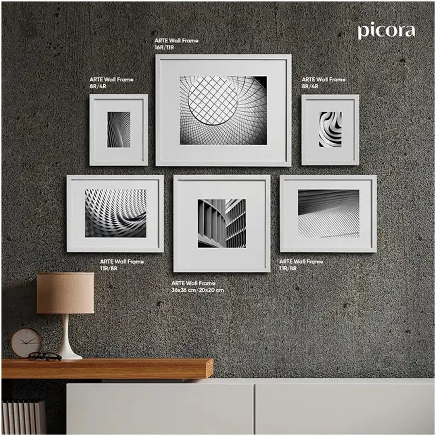 Picora Arte Multi Opening Frame 25x50cm matted to 3-Opening Black