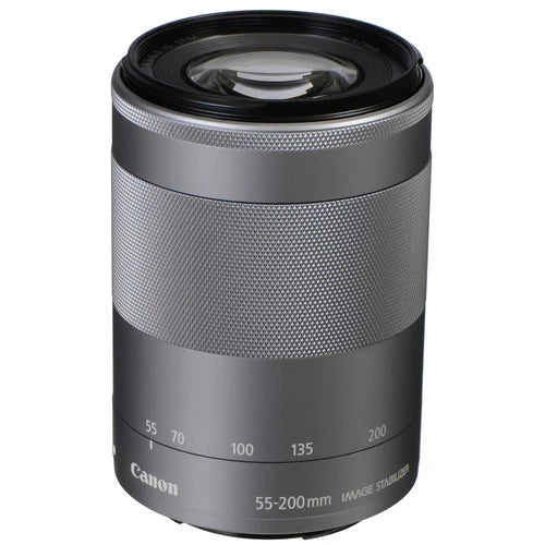 Canon EF-M 55-200mm f4.5-6.3 IS STM Lens (Silver)