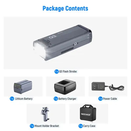 Neewer Q3 200Ws 2.4G TTL Flash With Diffuser and QPRO Trigger