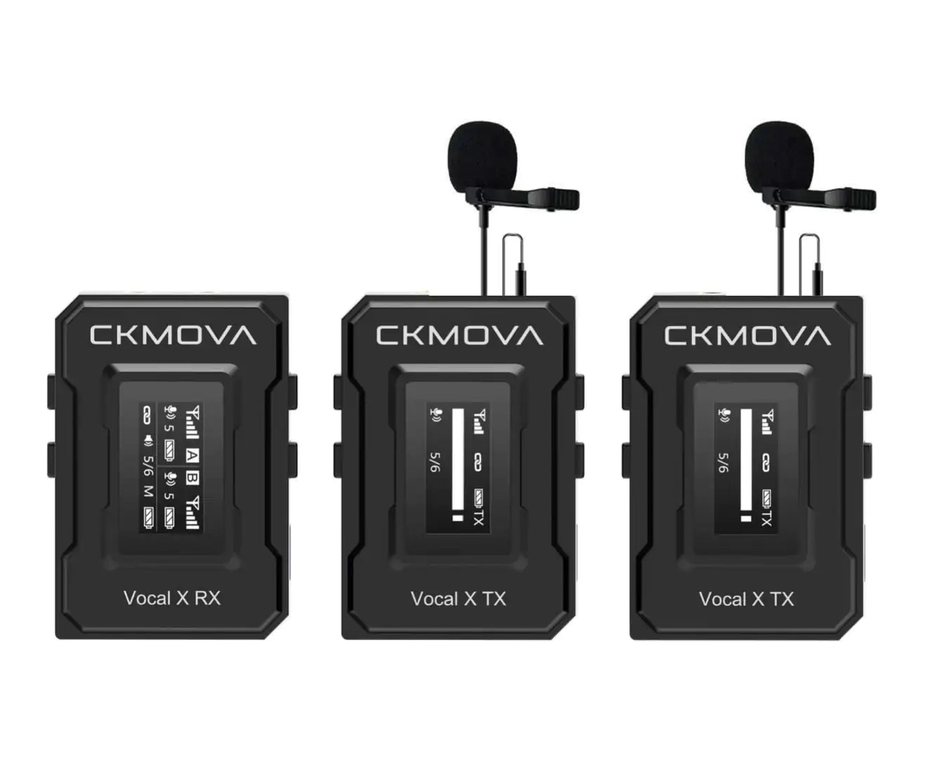 CKMova Vocal X V2 UltraCompact 3.5mm Output 2.4GHz Dual-Channel Wireless Microphone