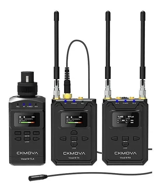 CKMova Vocal M V4 UHF Dual-Channel Wireless Microphone System With Independent Audio Recorder