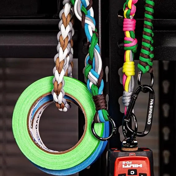 OPENMOON Woven lanyard Lanyard GREEN&brown 50cm OGS05