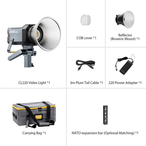 COLBOR CL220 220W Bi-Color COB LED Video Light