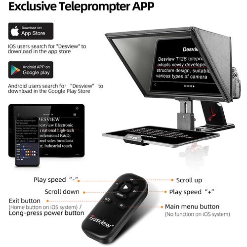 Desview T12S Protable Teleprompter Camera