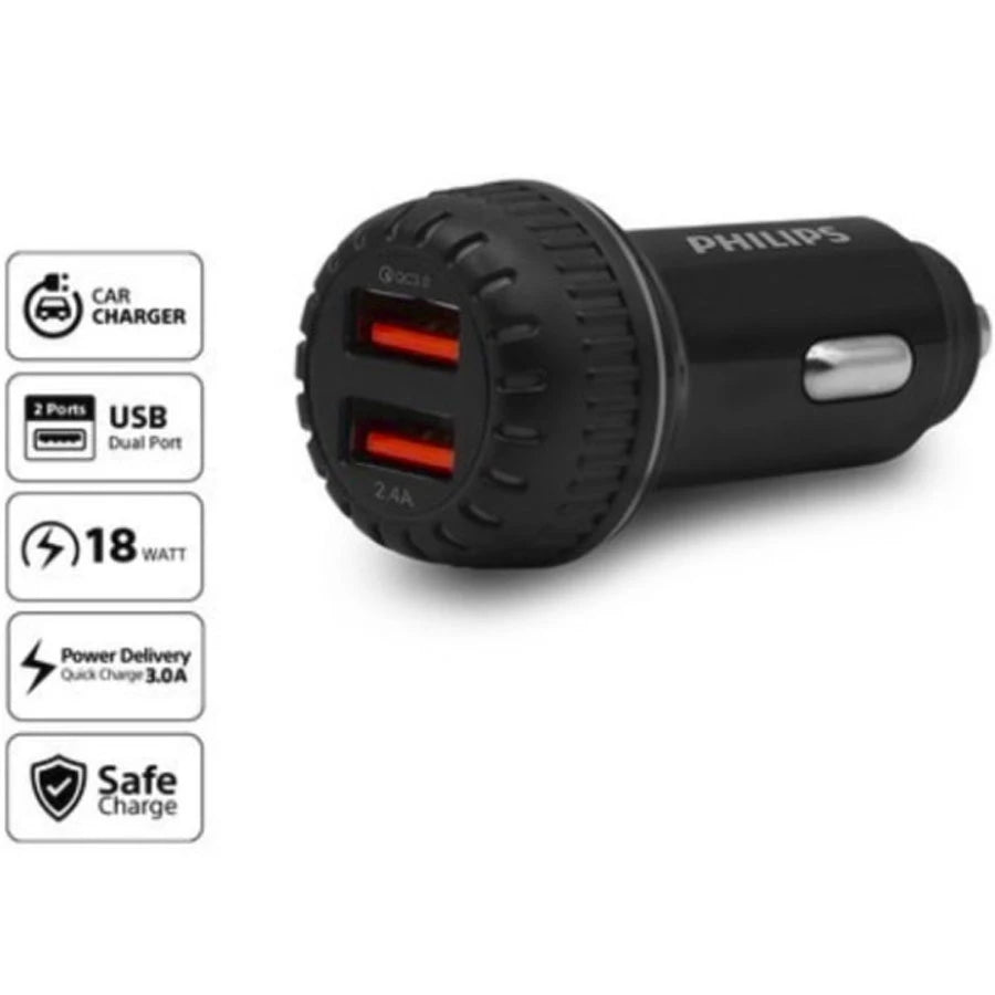 PHILIPS DLP4522NB CAR CHARGER 18W 2 OUTPUT