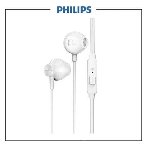 Earphone PHILIPS TAUE101WT With Mic Original - White