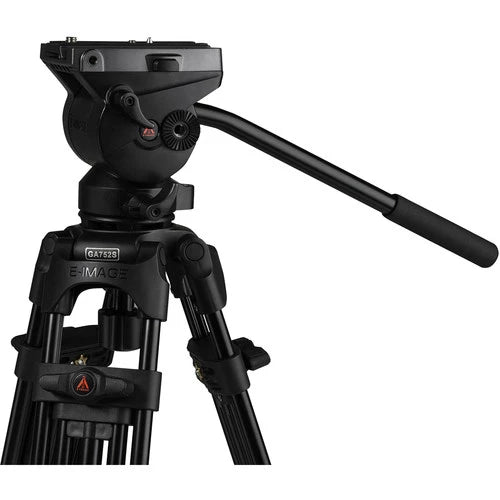 EImage EG04AS 2-Stage Aluminum Tripod System with GH04 + GA752S Dual-Base Fluid Head