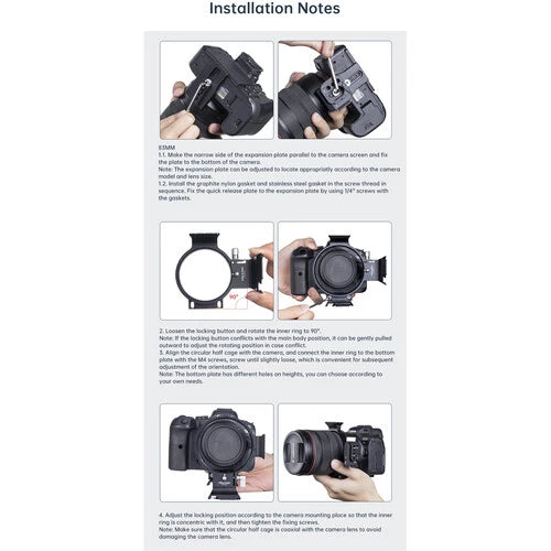 FALCAM F22&F38&F50 Horizontal-To-Vertical Quick Release Circular Half Cage(83MM For Canon) C00B3604