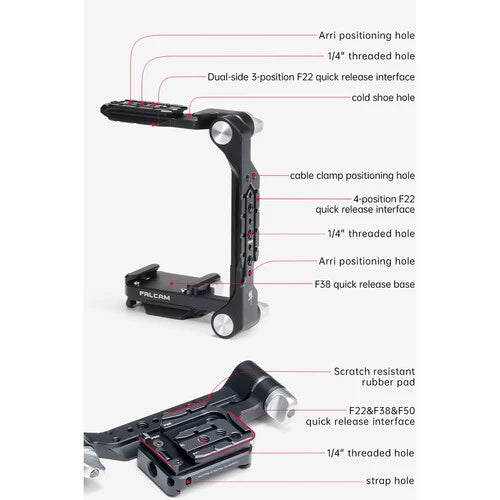 Falcam F22&F38&F50 Quick Release Foldable Half Cage Kit C00B3809