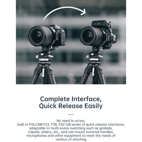 FALCAM F22&F38&F50 Horizontal-To-Vertical Quick Release Circular Half Cage(83MM For Canon) C00B3604