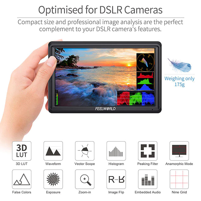 FEELWORLD FW568 V3 6-inch 3D LUT Camera Field Monitor