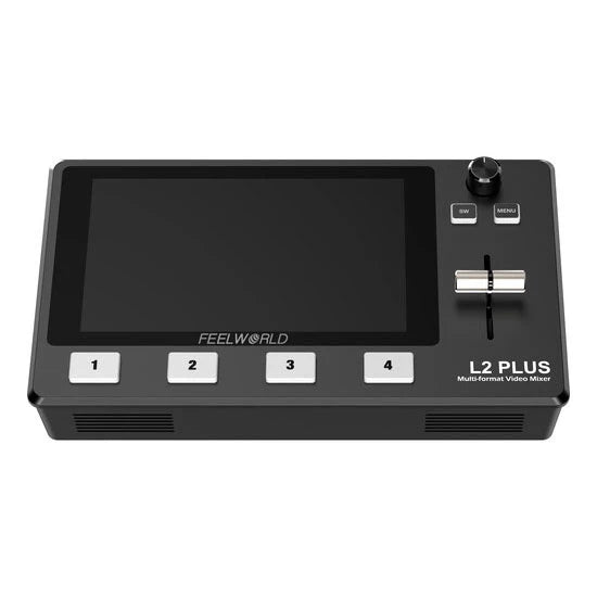 FEELWORLD L2 PLUS MULTI CAMERA VIDEO MIXER SWITCHER 5.5" TOUCH PTZ CONTROL CHROMA KEY LIVE STREAMING