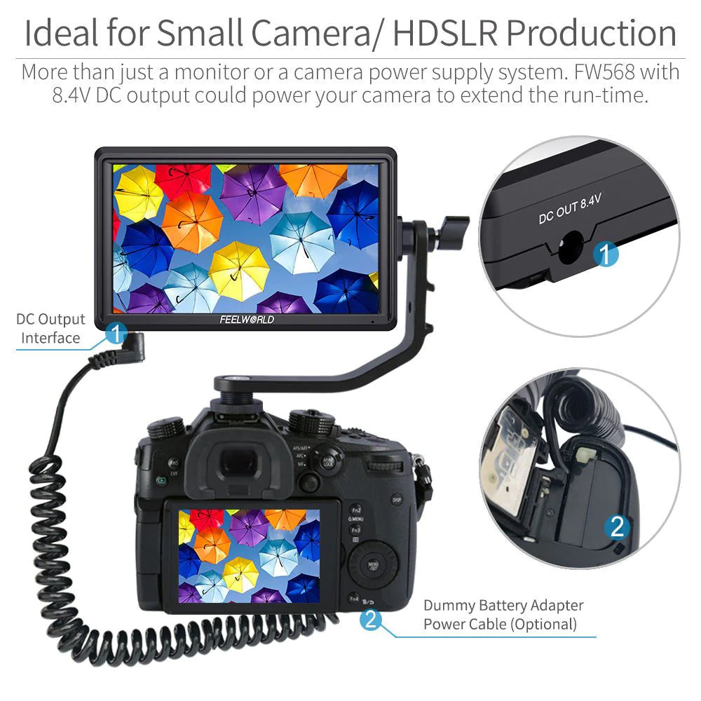 FEELWORLD FW568 V3 6-inch 3D LUT Camera Field Monitor