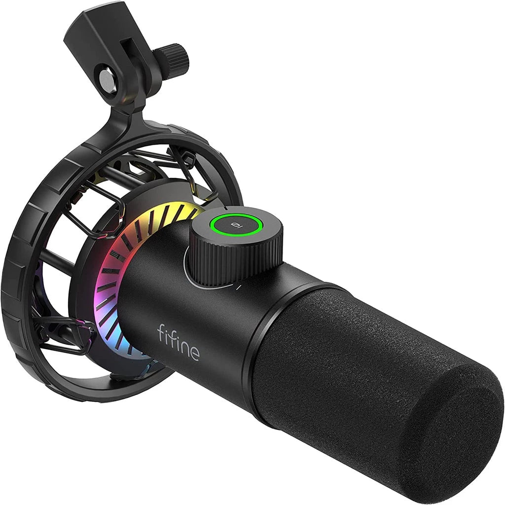 Fifine K658 USB Dynamic Cardioid Microphone with A Live Monitoring