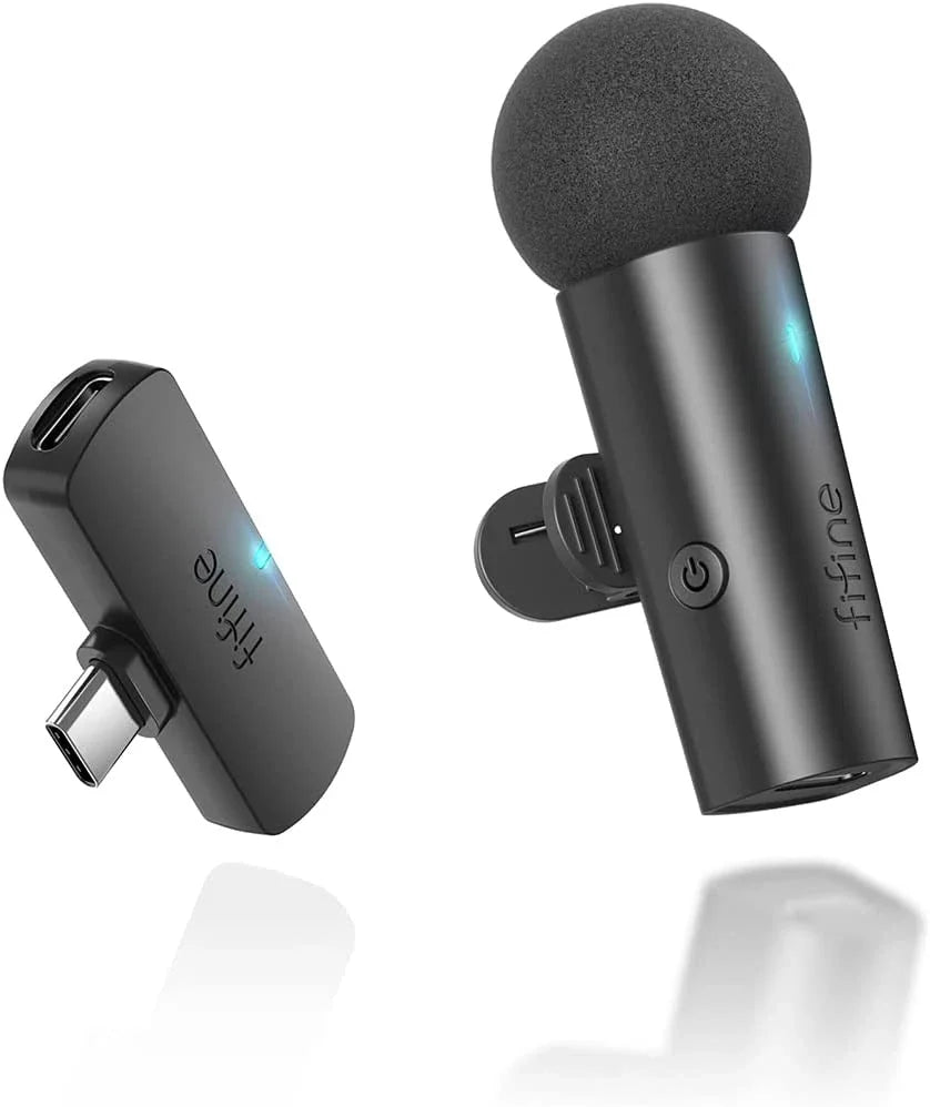 FIFINE M6 WIRELESS LAPEL MICROPHONE USB Type C Android