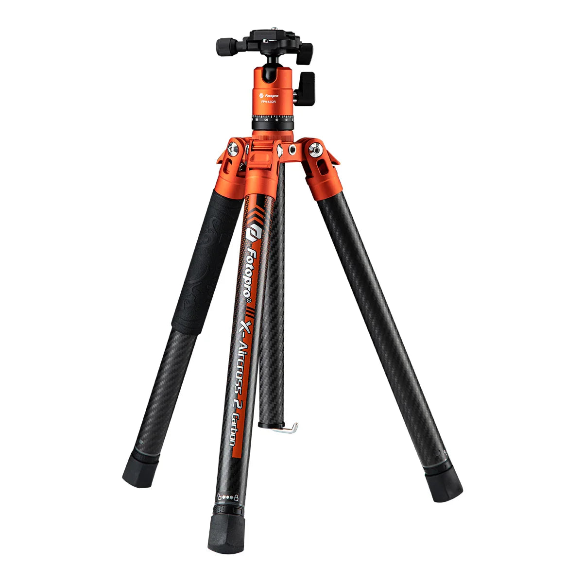 Fotopro X-AirCross 2 Carbon Fiber Tripod Flame Orange