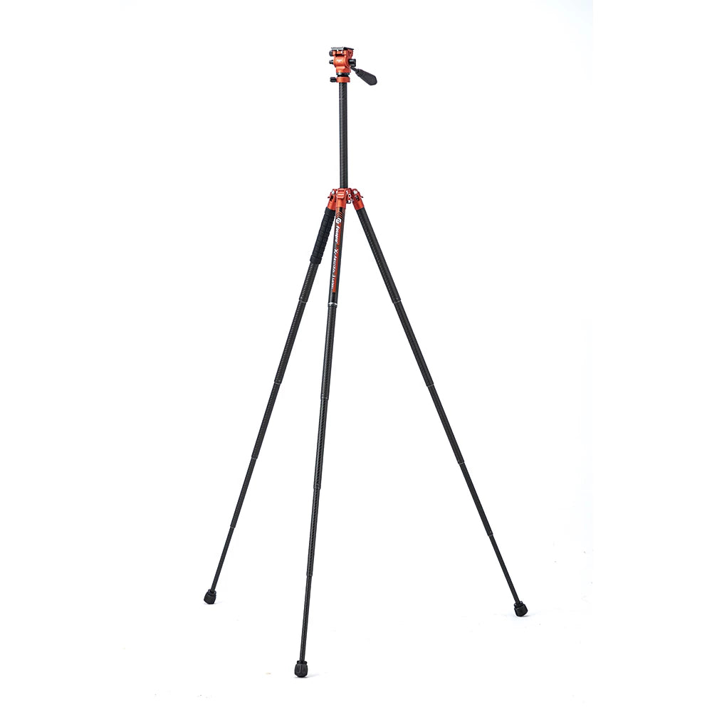 Fotopro X-Aircross 3 Lite Video Orange Carbon Fiber Video Travel Tripod