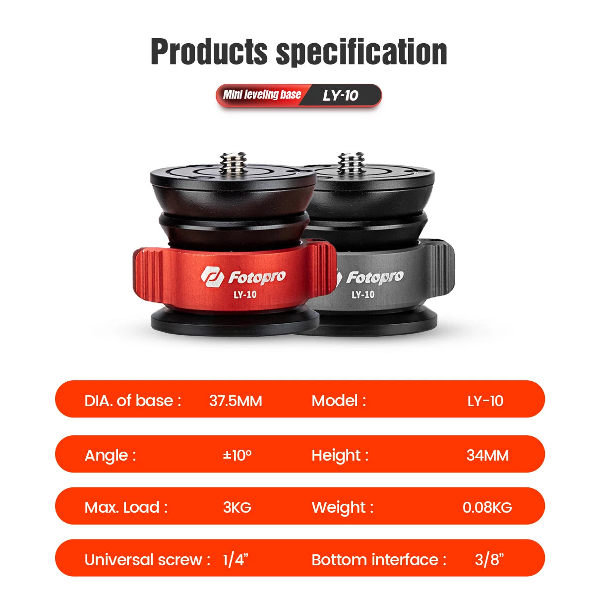 Fotopro LY-10 Orange Leveling Base