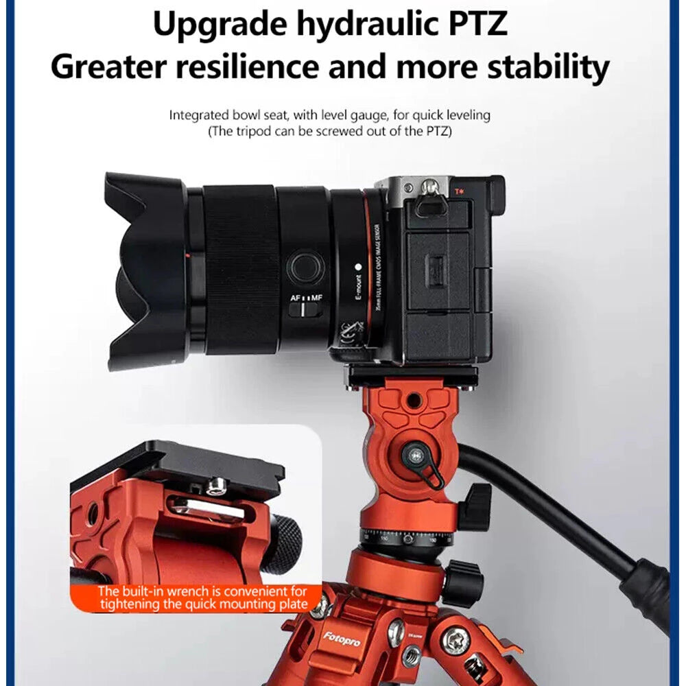 Fotopro X-Aircross 3 Video Grey Carbon Fiber Video Travel Tripod