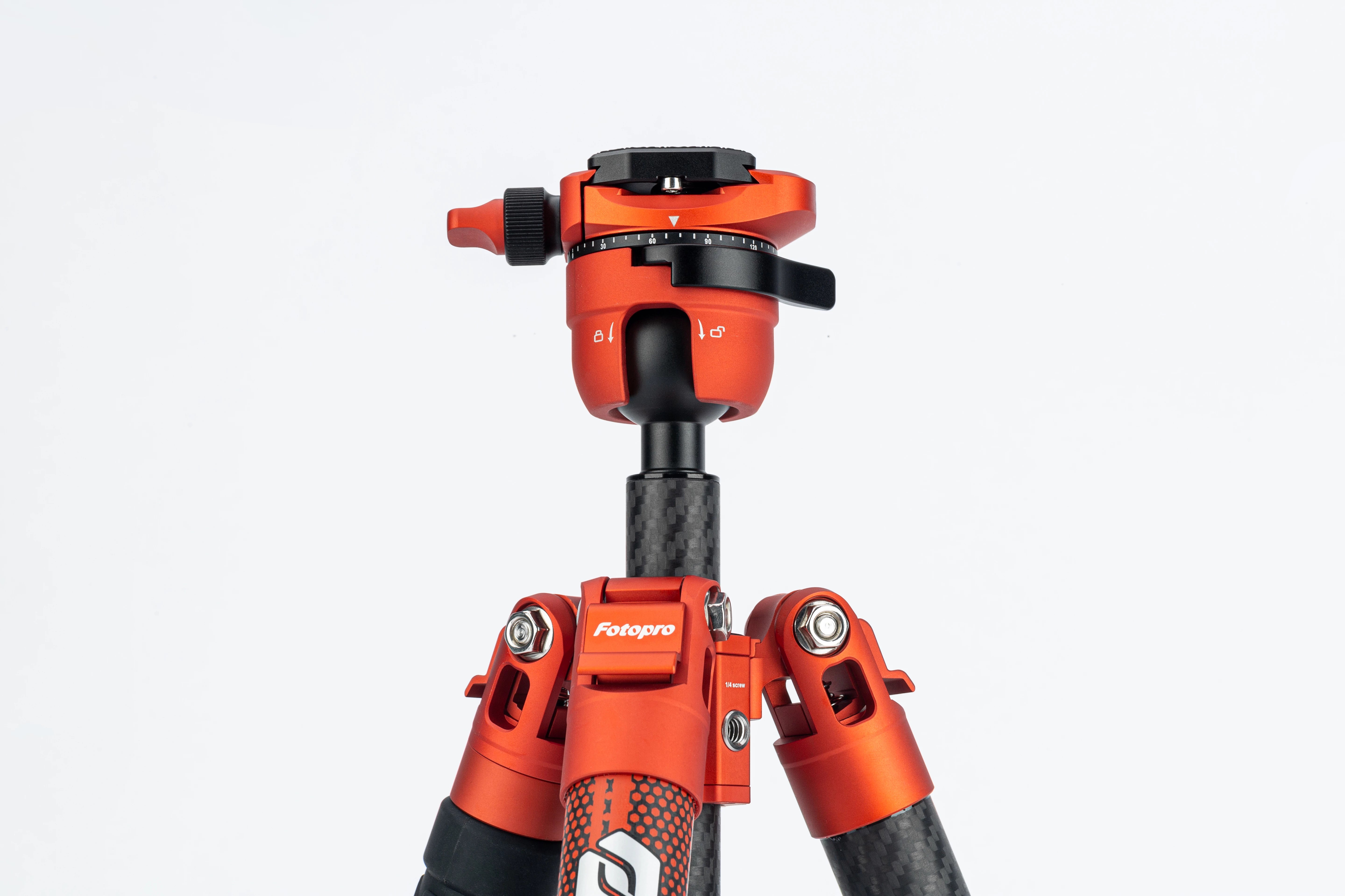 Fotopro X-Airfly MAX Ultra Light Carbon Fiber Tripod Orange