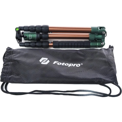 Fotopro X-GO Carbon Fiber Tripod Monopod with FPH-42Q Ball Head Green