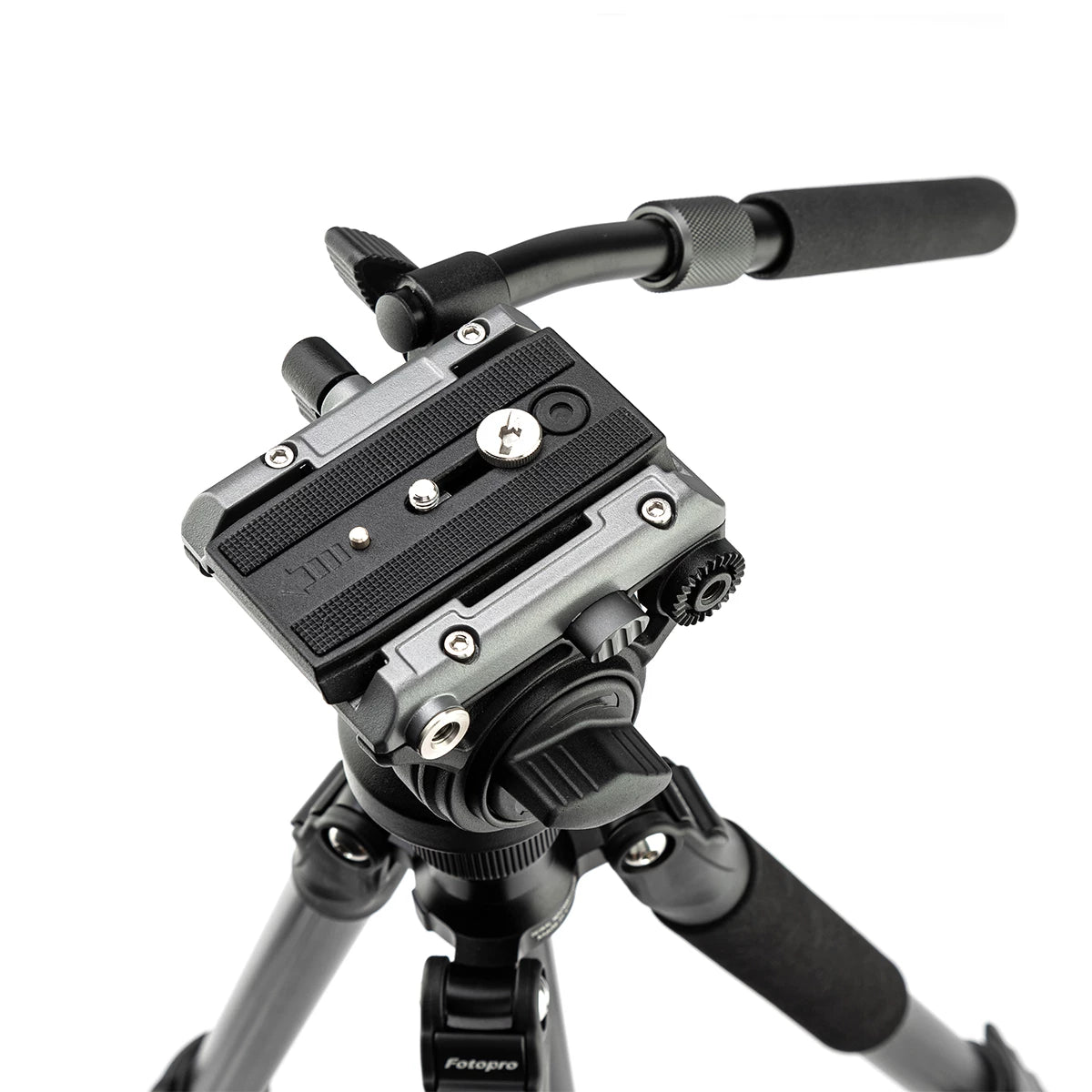 Fotopro S5i Heavy Duty Fluid Head Video Tripod Black Gray